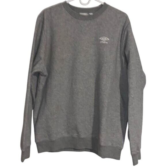 Umbro Mens XL Gray Crewneck Sweatshirt Tailored Fit Soft & Warm Minimalist Style - Picture 1 of 9